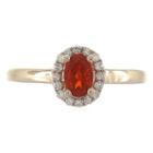 Womens 1/8 Ct. T.w. Opal 14k Gold Halo Ring