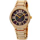 Burgi Womens Gold Tone Strap Watch-b-185yg