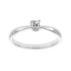 Lumastar 1/10 Ct. T.w. Diamond 10k White Gold Princess-cut Promise Ring