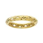 Personally Stackable 18k Yellow Gold Over Sterling Silver Carved Stackable Ring