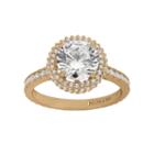 Womens 2 1/2 Ct. T.w. Round White Cubic Zirconia 10k Gold Engagement Ring