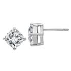 2 1/3 Ct. T.w. Cushion White Moissanite 14k Gold Stud Earrings