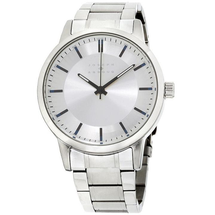 Joseph Abboud Mens Silver Tone Strap Watch-ja3190s648-004