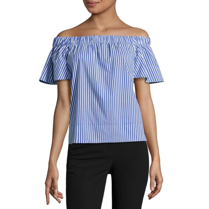 Worthington Off The Shoulder Woven Blouse
