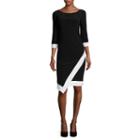 Tiana B. 3/4-sleeve Envelope Sheath Dress