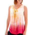 St. John's Bay Sleeveless Tie-dyed Woven Top - Petite