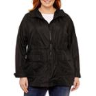St. John's Bay Wind Resistant Water Resistant Raincoat - Plus