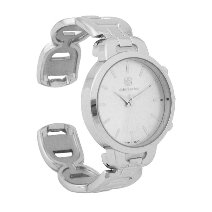 Daisy Fuentes Womens Silver Tone Bangle Watch-df123sl