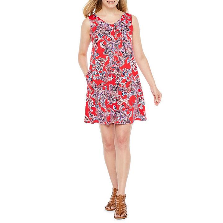 Alyx Sleeveless Paisley Shift Dress-petites
