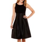 Black Label By Evan-picone Sleeveless Fit-and-flare Dress