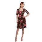 24seven Comfort Apparel Lorna Green Paisley Dress- Plus