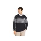 Izod Striped Crew Sweater Crew Neck Long Sleeve Pullover Sweater