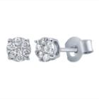 Diamond Blossom 1/4 Ct. T.w. Genuine White Diamond 5.2mm Stud Earrings