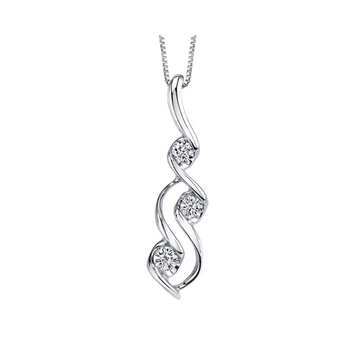 Sirena 1/3 Ct. Diamond 14k White Gold Pendant Necklace