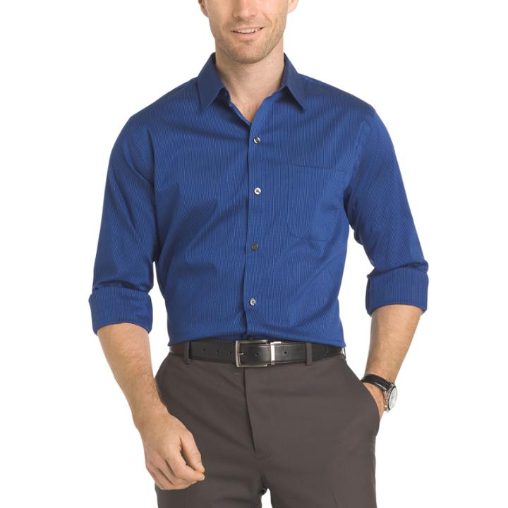 Van Heusen Long Sleeve Slim Fit Traveler Non Iron Stretch Shirt