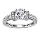 Ct. T.w. Diamond & Lab-created White Sapphire Engagement Ring