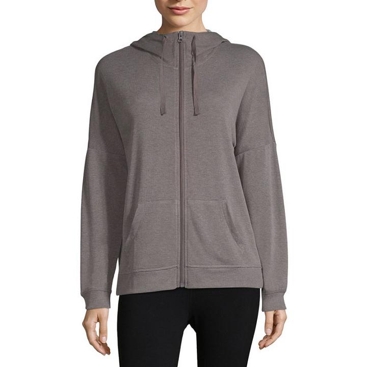Xersion Long Sleeve Knit Pattern Hoodie