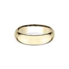 Mens 14k Yellow Gold 6mm High Dome Comfort-fit Wedding Band