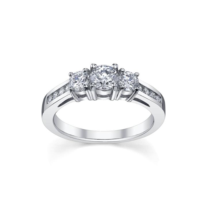 Diamonore™ 1 Ct. T.w. Simulated Diamond Round 3-stone Ring