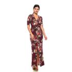 Stilletto's Elbow Sleeve Surplus Wrap Maxi With Slit