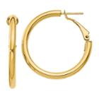 Made In Italy 14k Gold 25mm Round Hoop Earrings