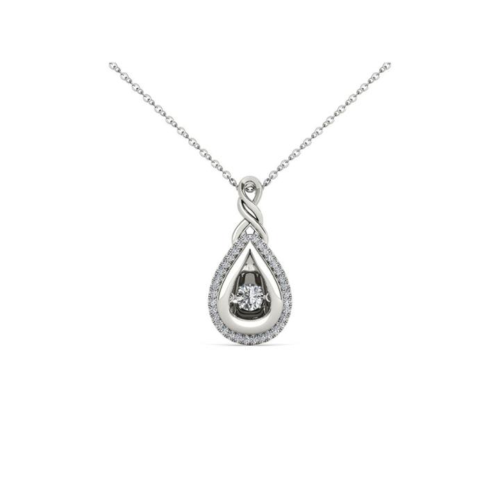 Love In Motion 1/3 Ct. T.w. White Diamond Round 10k Gold Pendant