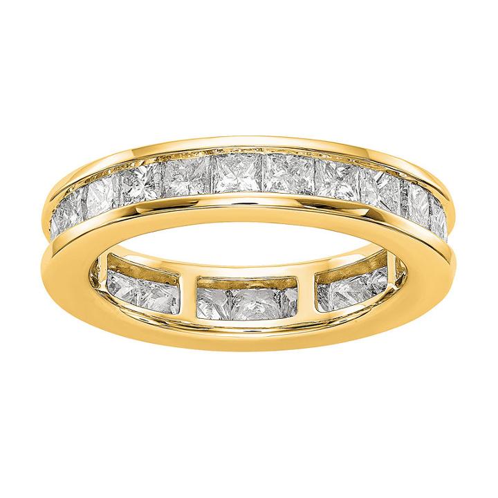 Womens 3 Ct. T.w. Genuine White Diamond 14k Gold Eternity Band