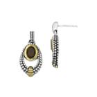 Shey Couture Smoky Quartz Sterling Silver Antiqued Drop Earrings