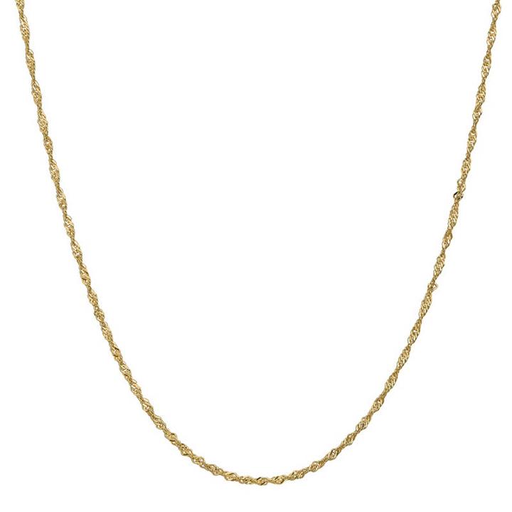 14k Gold Solid Singapore 16 Inch Chain Necklace