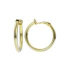 14k Yellow Gold Over Sterling Silver 25mm Hoop Clip-on Earrings