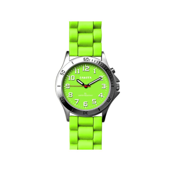 Dakota Women's Silicone Color El Strap Watch, Green
