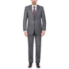 Verno Men's Dark Grey Classic Fit 100 Wool Two Piece Suit
