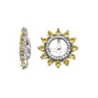 Diamond Accent & Genuine Citrine Sterling Silver Earring Jackets