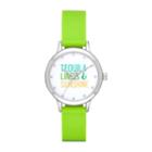 Womens Green Strap Watch-fmdbp001f