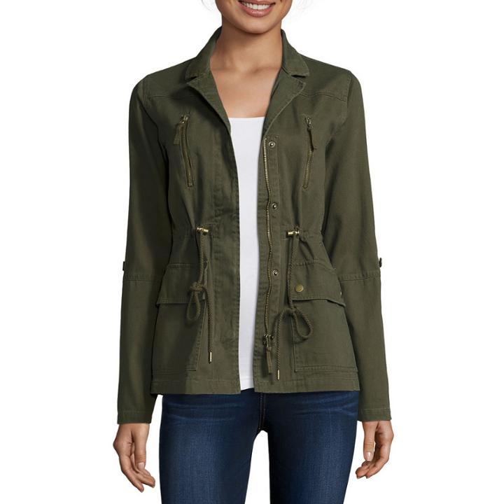 Arizona Long-sleeve Twill Anorak Jacket