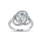 Genuine Sky Blue Topaz And 1/10 Ct. T.w. Diamond Ring