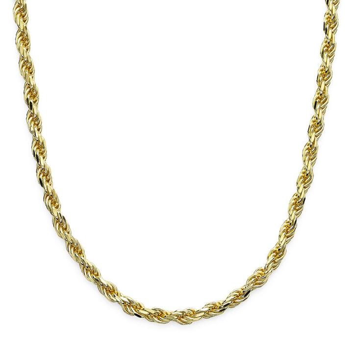 Made In Italy Sterling Silver Solid Rope Chain Necklace