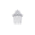 Diamonart Sterling Silver Cubic Zirconia Tiara Hair Comb