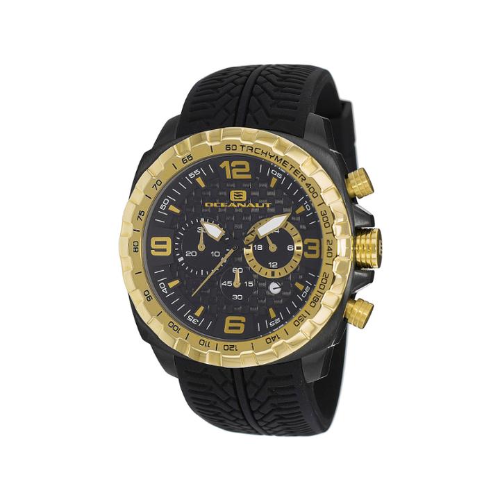 Oceanaut Mens Black Strap Watch-oc1122