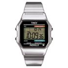 Timex Mens Silver-tone Rectangle Digital Watch T78587