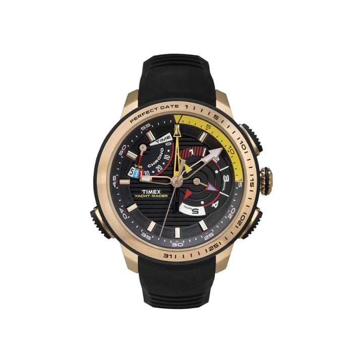 Timex Iq Adventure Mens Black Silicone Strap Chronograph Watch Tw2p44400za