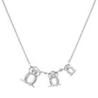 Diamonart Womens Diamond Accent White Cubic Zirconia Sterling Silver Pendant Necklace