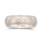 Stainless Steel Ring, Mens 7mm Engraved Band