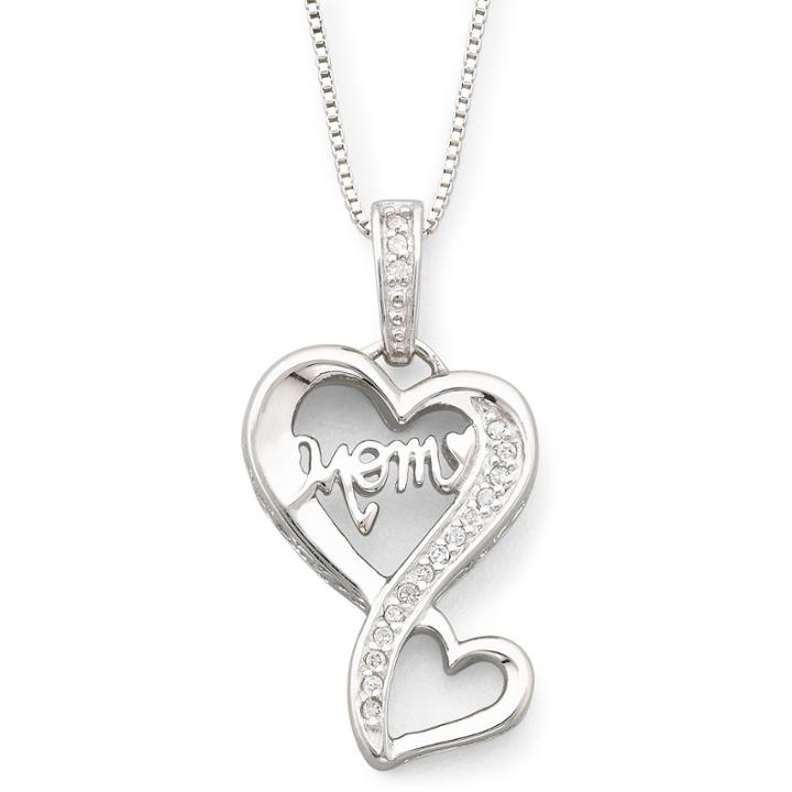 Love Grows Sterling Silver Love Grows Mom Pendant Necklace