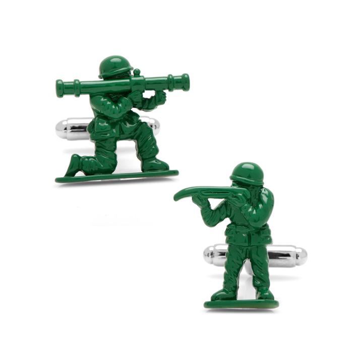 Green Army Men Cuff Links