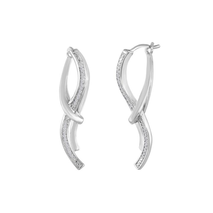 1/8 Ct. T.w. Diamond Sterling Silver Linear Earrings
