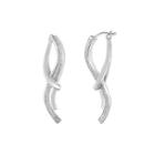 1/8 Ct. T.w. Diamond Sterling Silver Linear Earrings