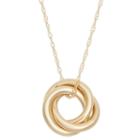Made In Italy Womens 14k Gold Knot Pendant Necklace