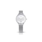 Daisy Fuentes Womens Silver Tone Strap Watch-df120sl