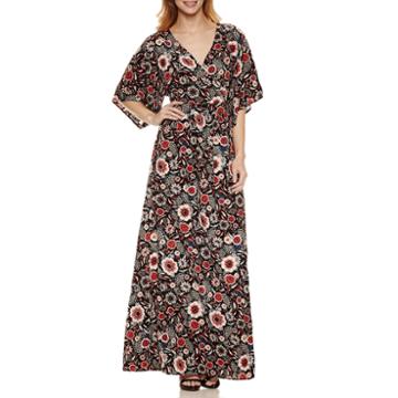 Renn Long Sleeve Wrap Maxi Dress